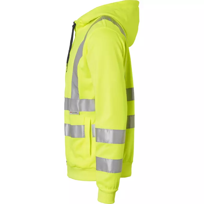Top Swede hoodie with zipper 4429, Hi-Vis Yellow, large image number 3