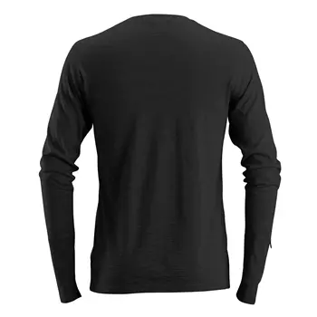 Snickers AllroundWork langermet T-skjorte 2427 merinoull, Svart