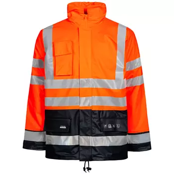 Lyngsøe PU winter jacket, Hi-vis Orange/Marine