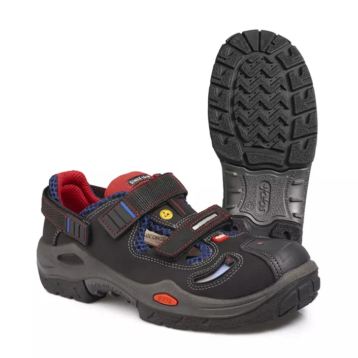 Jalas 3820R Respiro safety sandals S1, Black, large image number 0