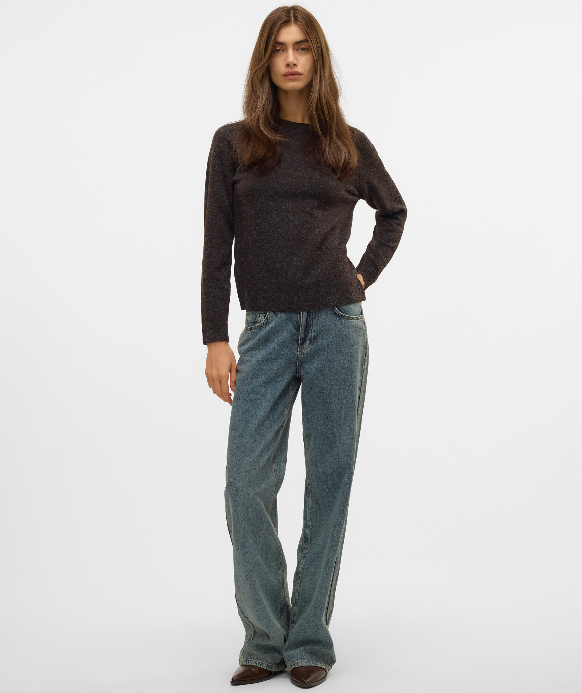 Vero Moda VMDOFFY women's knitted pullover, Chocolate Torte, large image number 5