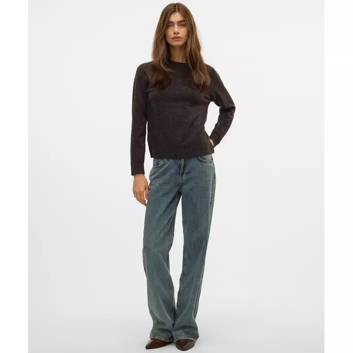 Vero Moda VMDOFFY stickad tröja dam, Chocolate Torte, large image number 5