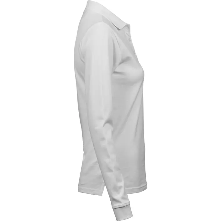 Tee Jays Luxury langærmet dame polo T-shirt, Hvid, large image number 2
