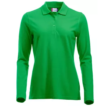 Clique Classic Marion long-sleeved women's polo shirt, Apple Green