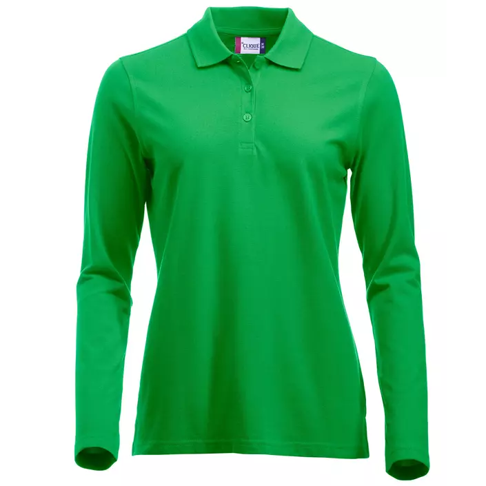 Clique Classic Marion long-sleeved women's polo shirt, Apple Green, large image number 0