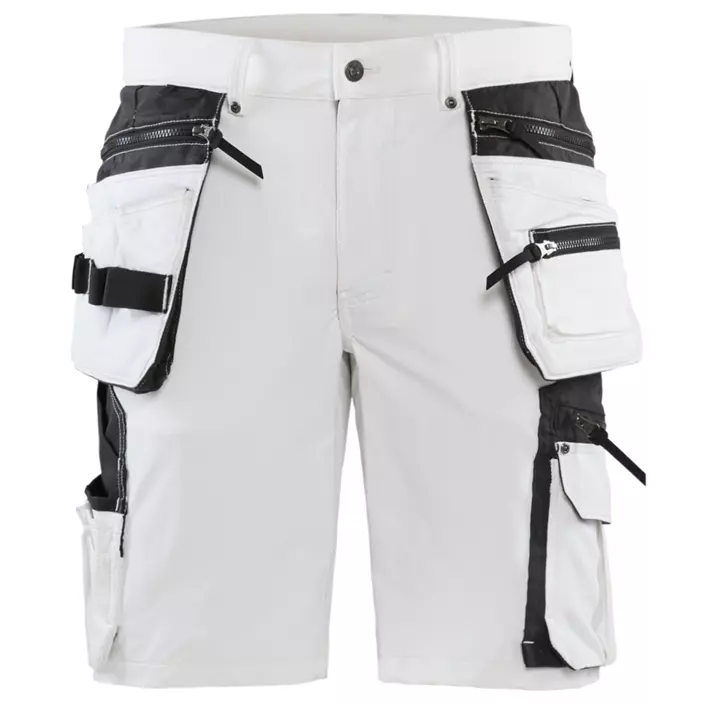Blåkläder craftsman shorts full stretch, White/dark grey, large image number 0