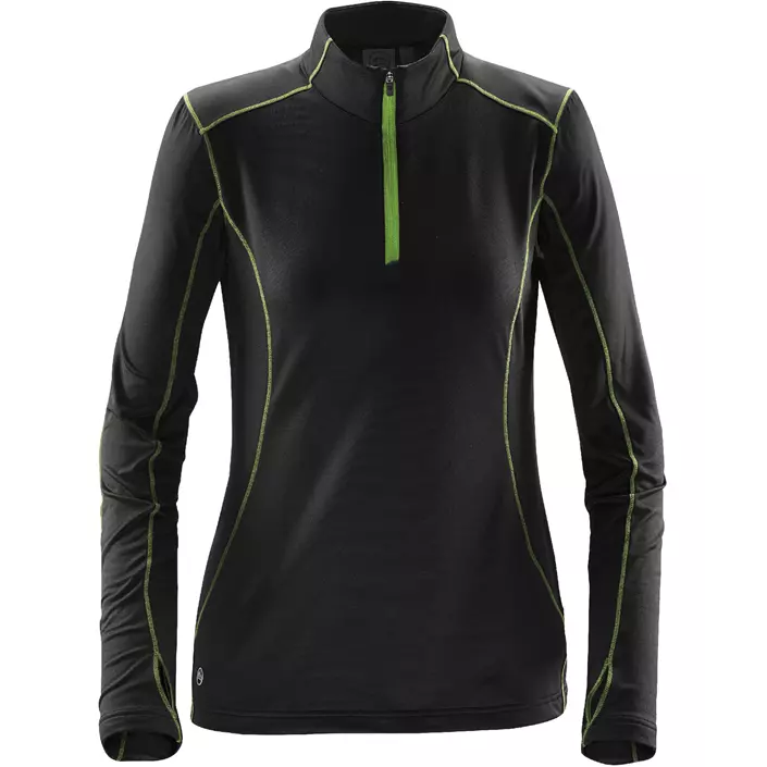Stormtech pulse women's baselayer sweater, Black/Lime, large image number 0