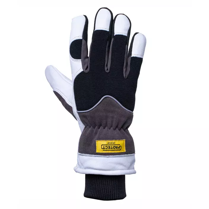 Kramp winter gloves in goatskin / spandex, Black/White, large image number 0