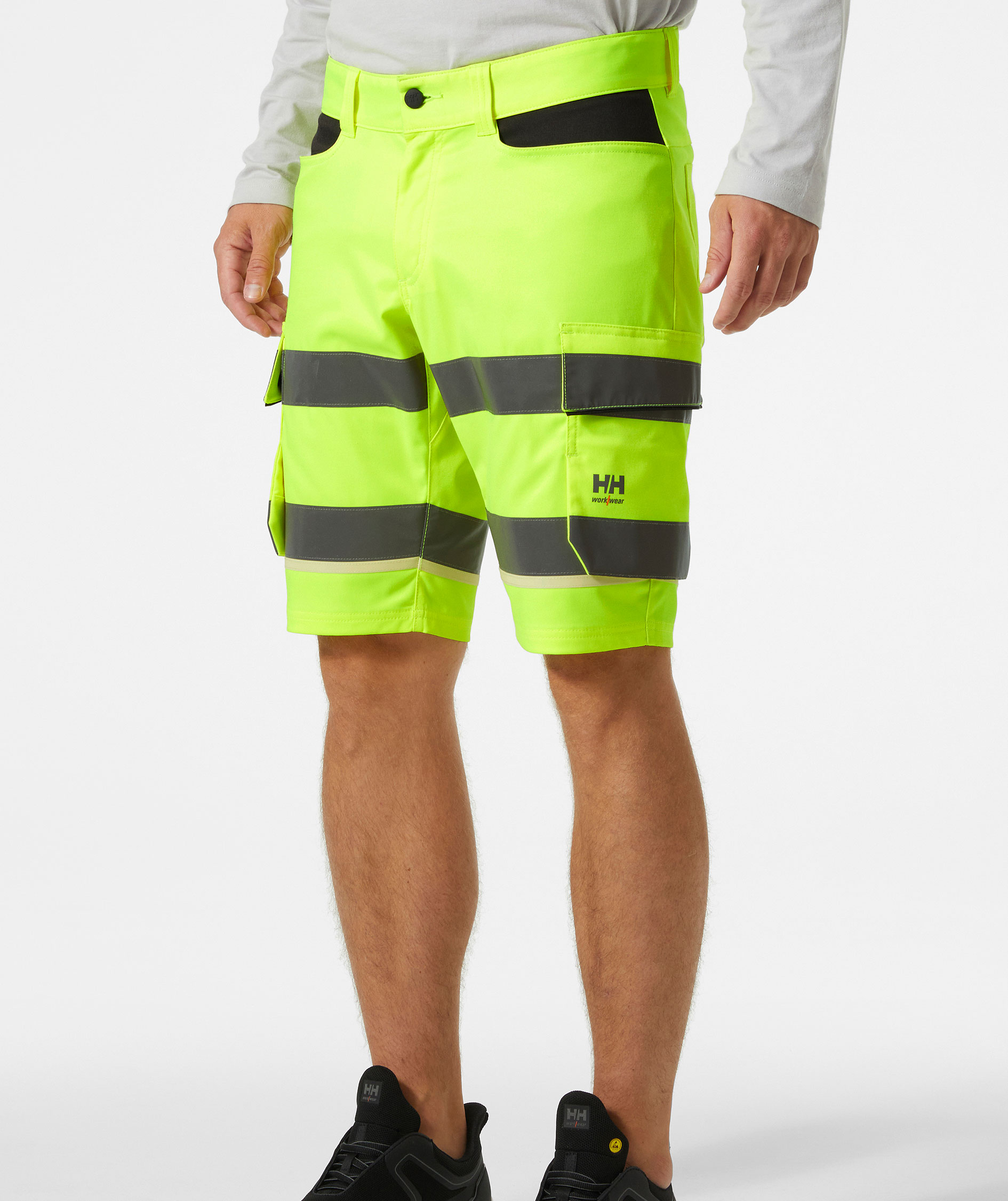 Helly Hansen UC-ME cargo shorts, Hi-vis yellow/Ebony