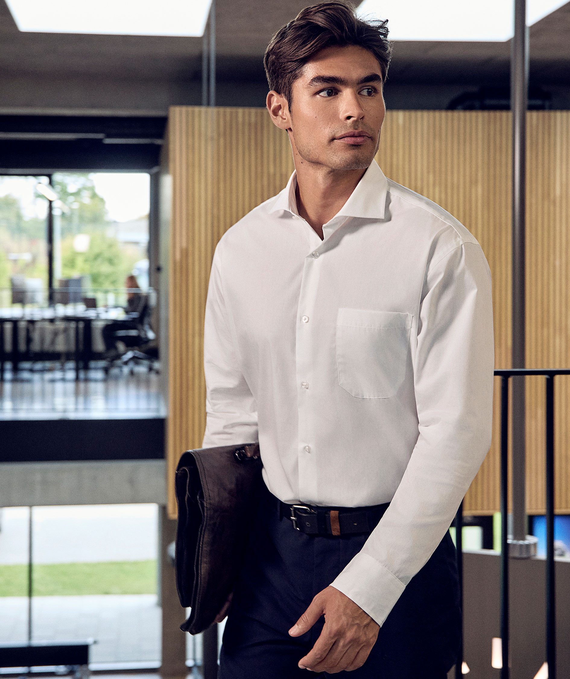 Seven Seas modern fit Poplin shirt, White, large image number 6