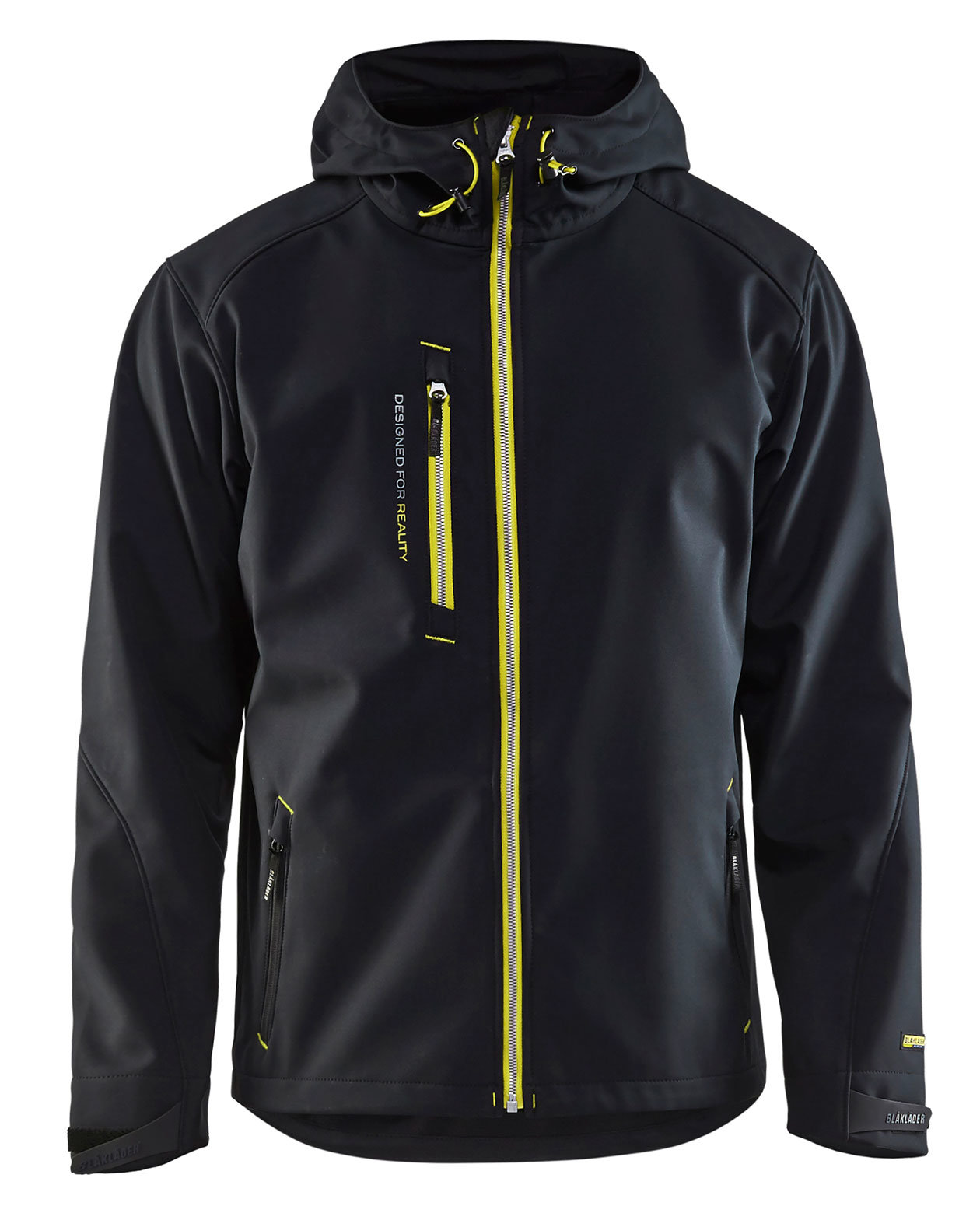 Bl&aring;kl&auml;der softshelljacka, Svart/Varselgul, Svart/Varselgul, swatch