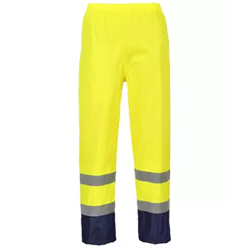 Portwest  rain trousers, Hi-Vis yellow/marine