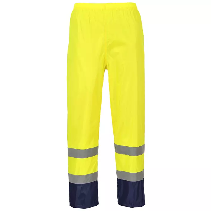 Portwest  rain trousers, Hi-Vis yellow/marine, large image number 0