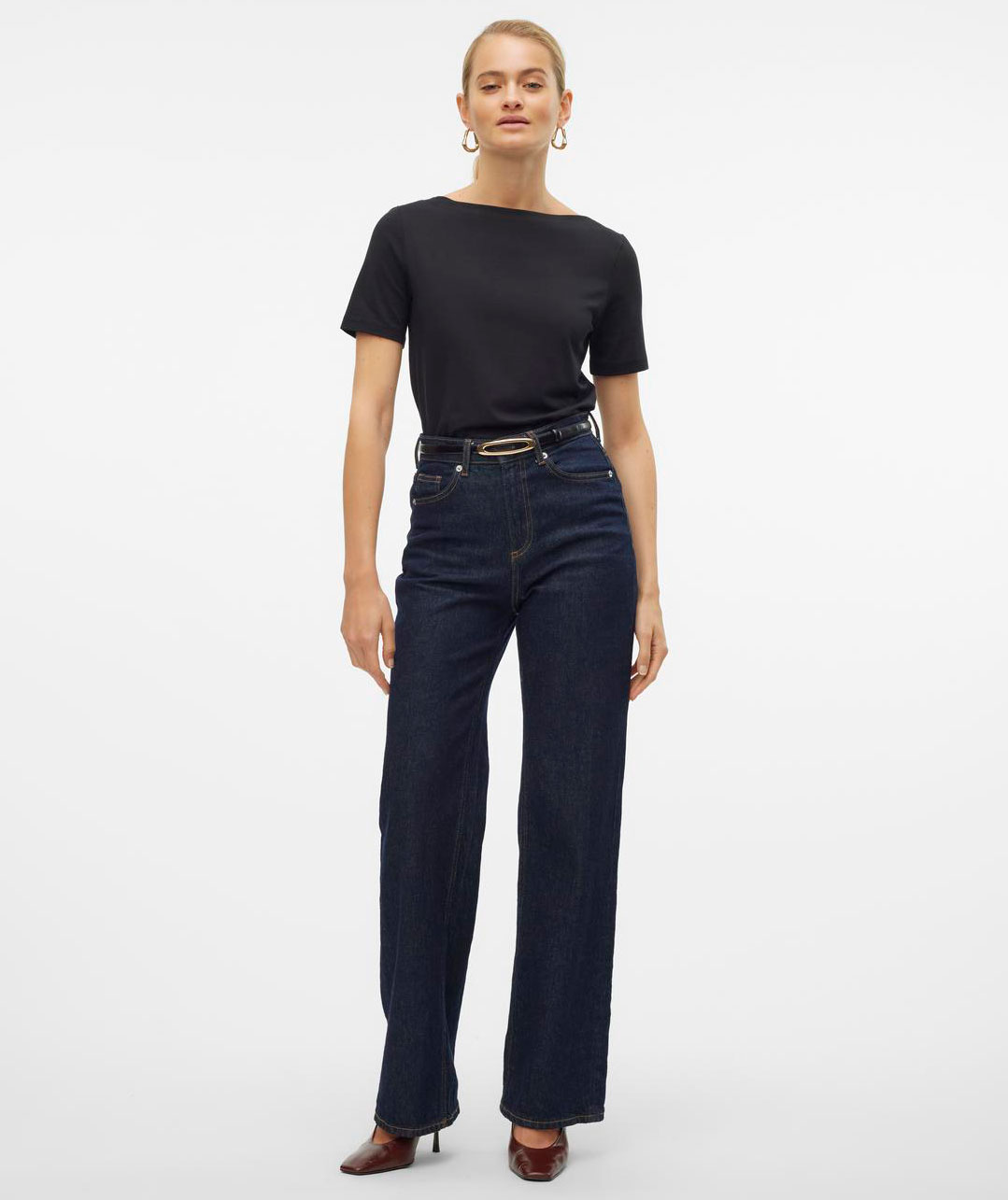 Vero Moda VMPANDA MODAL dame T-shirt, Black, large image number 5