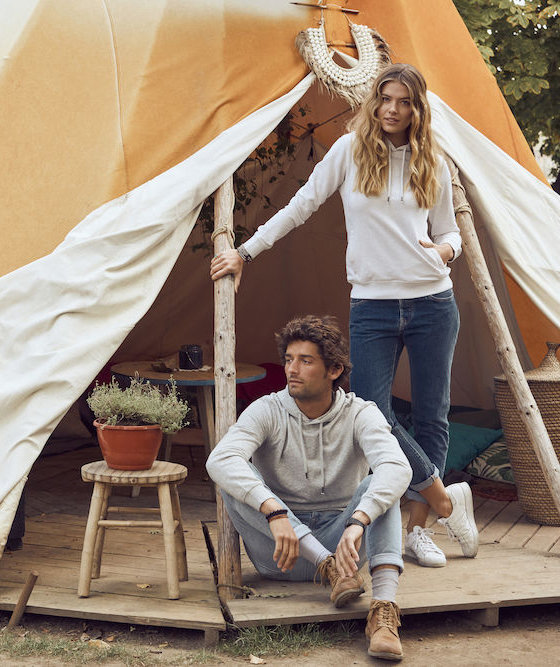 Clique Premium OC women's hoodie, Light grey mottled, large image number 4