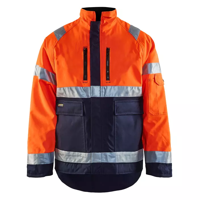Blåkläder winter work jacket, Orange/Marine, large image number 0
