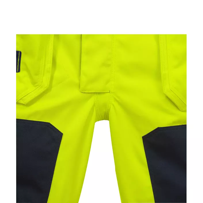 Fristads håndværkeroveralls 1075, Hi-vis Gul/Marine, large image number 2