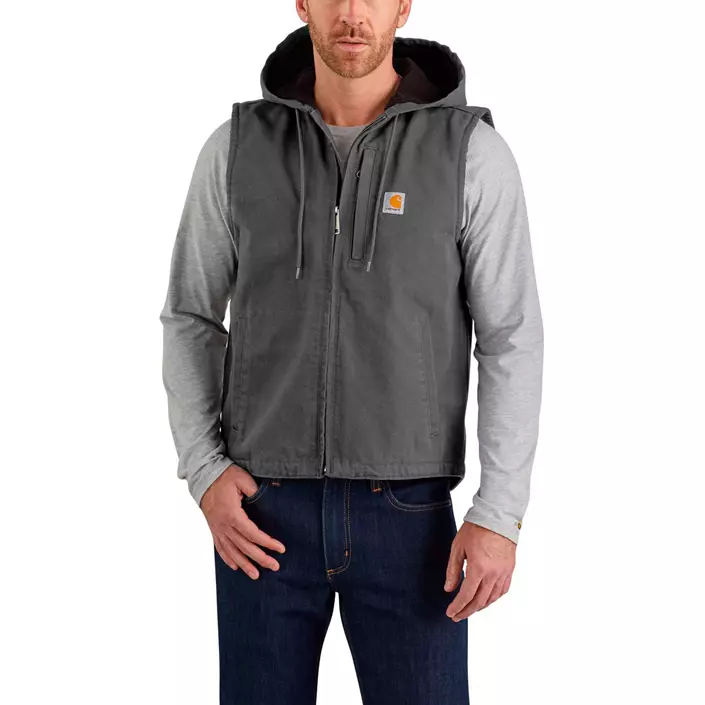 Carhartt Washed Duck Knoxville Weste, Gravel, large image number 1