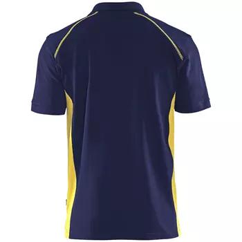 Blåkläder polo T-shirt, Marine/Hi-Vis yellow