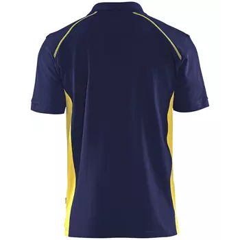 Blåkläder Polo T-shirt, Marine/Hi-Vis gul