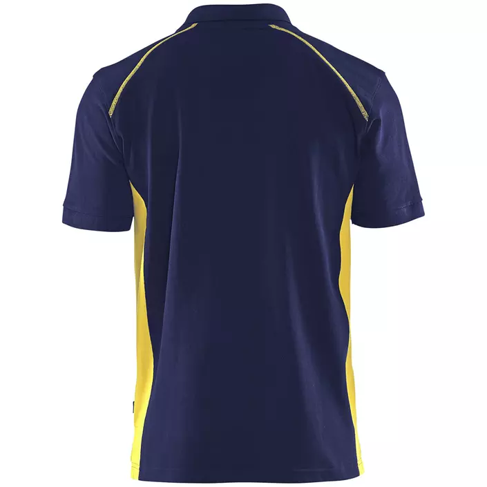 Blåkläder Polo T-shirt, Marine/Hi-Vis gul, large image number 1