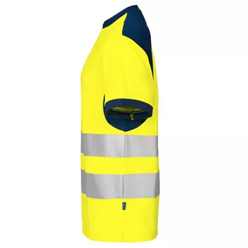 ProJob T-skjorte 6009, Hi-vis gul/marineblå