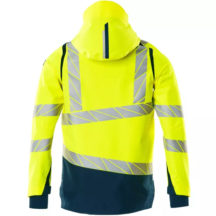 Mascot Accelerate Safe shell jacket, Hi-Vis Yellow/Dark Petroleum, large image number 1