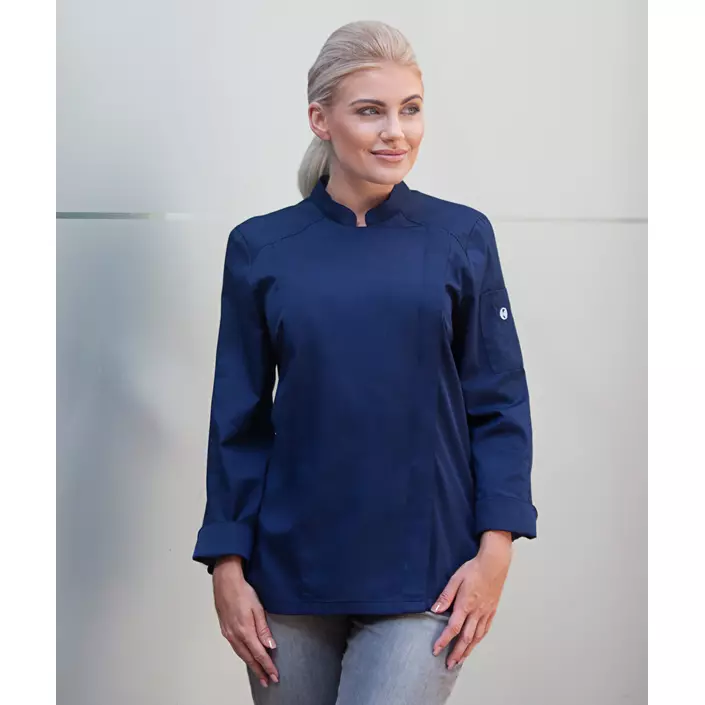 Karlowsky Naomi dame kokkejakke, Navy, large image number 1