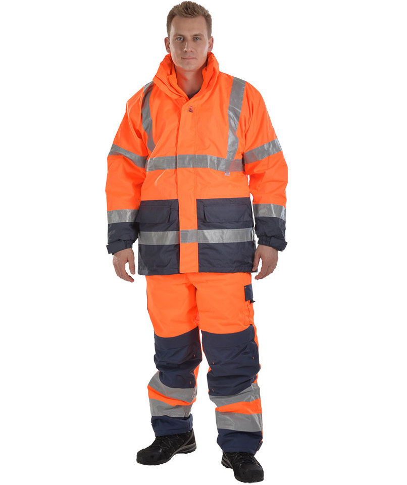 Ocean 4-in-1 winter jacket, Orange/Marine