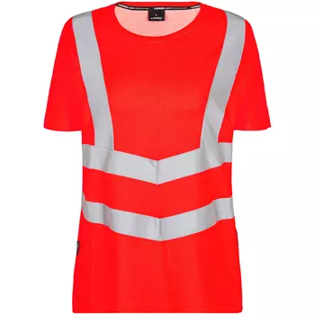 Engel Safety dame T-shirt, Hi-Vis Rød