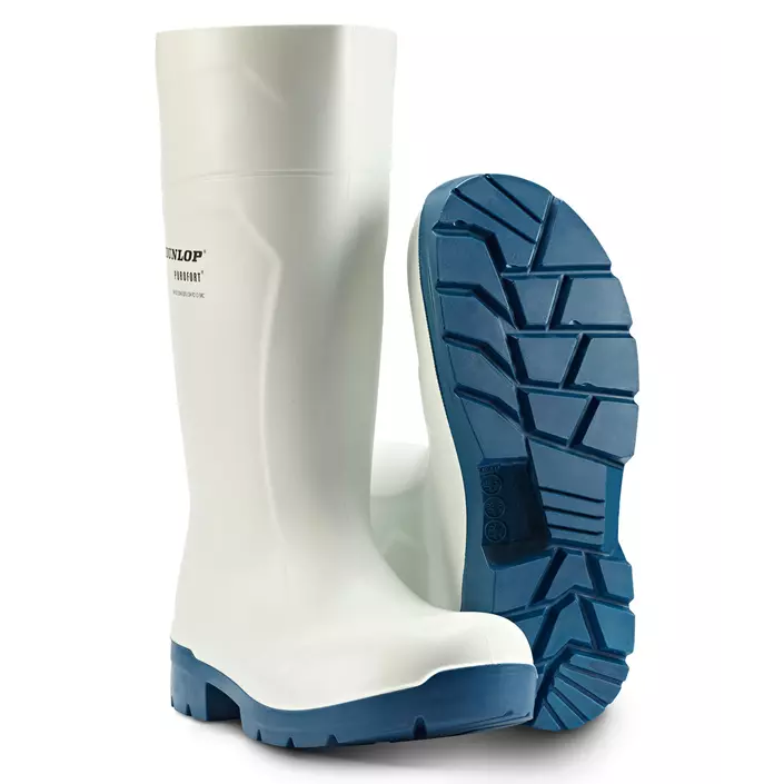 Dunlop Purofort multigrip rubber boots O4, White, large image number 0
