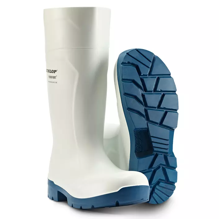 Dunlop Purofort multigrip rubber boots O4, White, large image number 0
