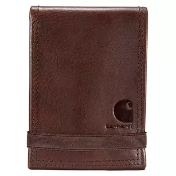 Carhartt Milled Leather Portemonnaie, Dark brown