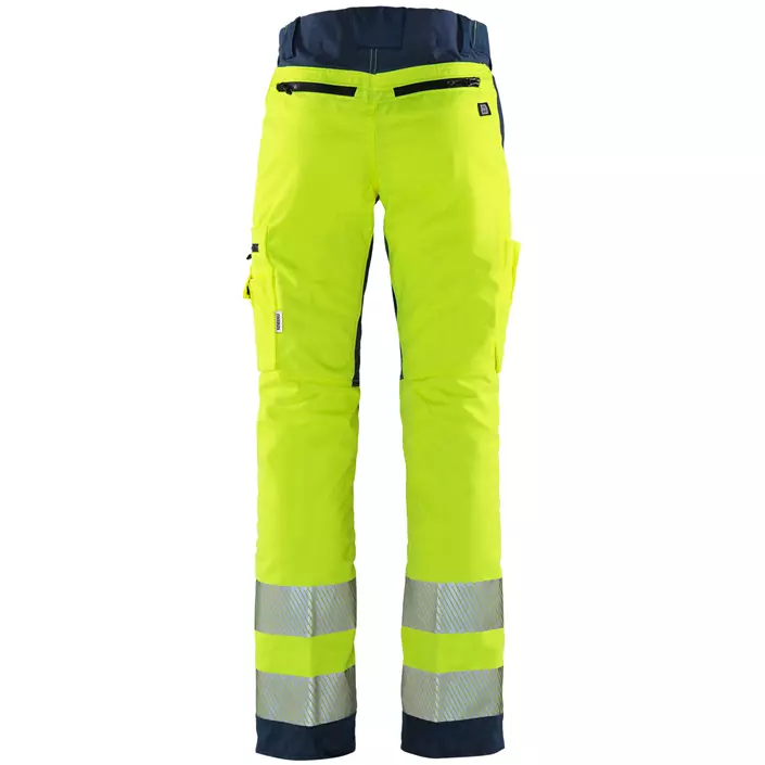 Fristads Flexforce work trousers, Hi-Vis yellow/marine, large image number 1