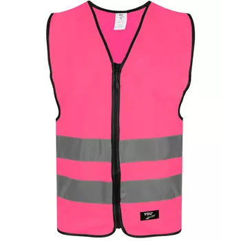 YOU Flen reflective safety vest, Safety pink