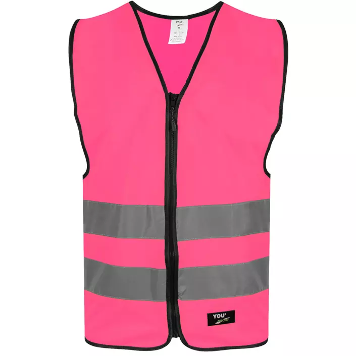 YOU Flen reflective safety vest, Safety pink, large image number 0