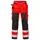 Fristads håndverkerbukse, Hi-vis Rød/Svart, Hi-vis Rød/Svart, swatch