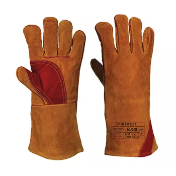 Portwest reinforced welding gloves, Brown
