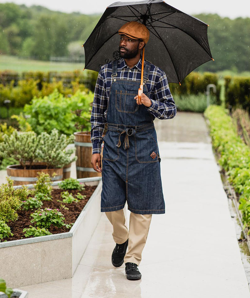 Segers 4092 br&ouml;stlappsf&ouml;rkl&auml;de med fickor, Dark blue