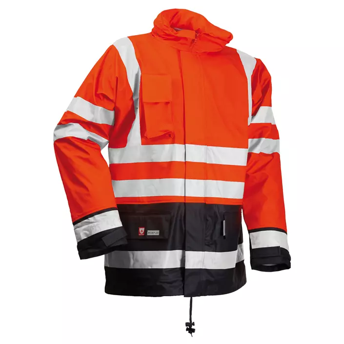 Lyngsøe PU Winterregenjacke, Hi-vis Orange/Marine, large image number 0