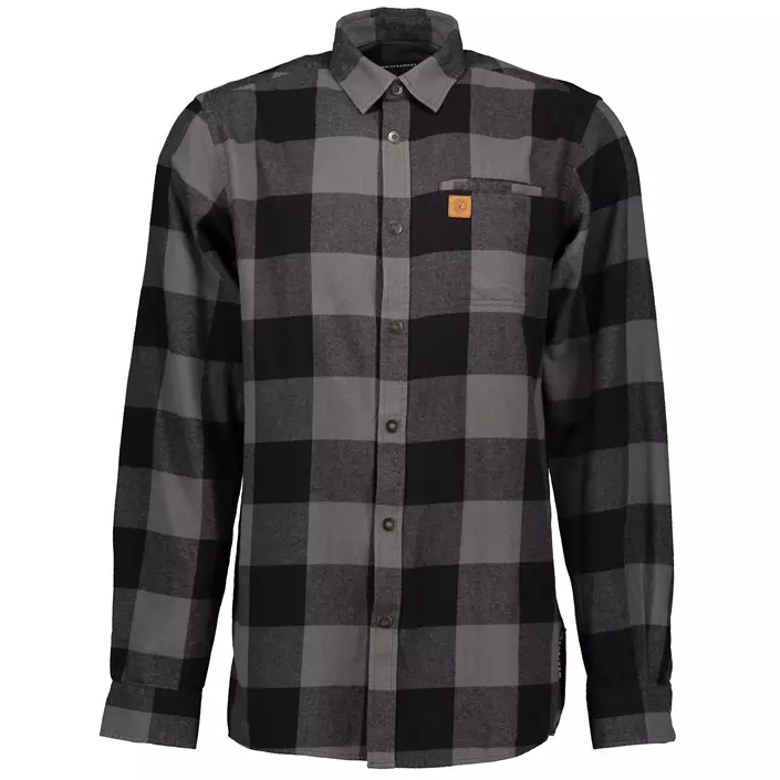 Westborn flannelskjorte, Dark Grey/Black, large image number 0
