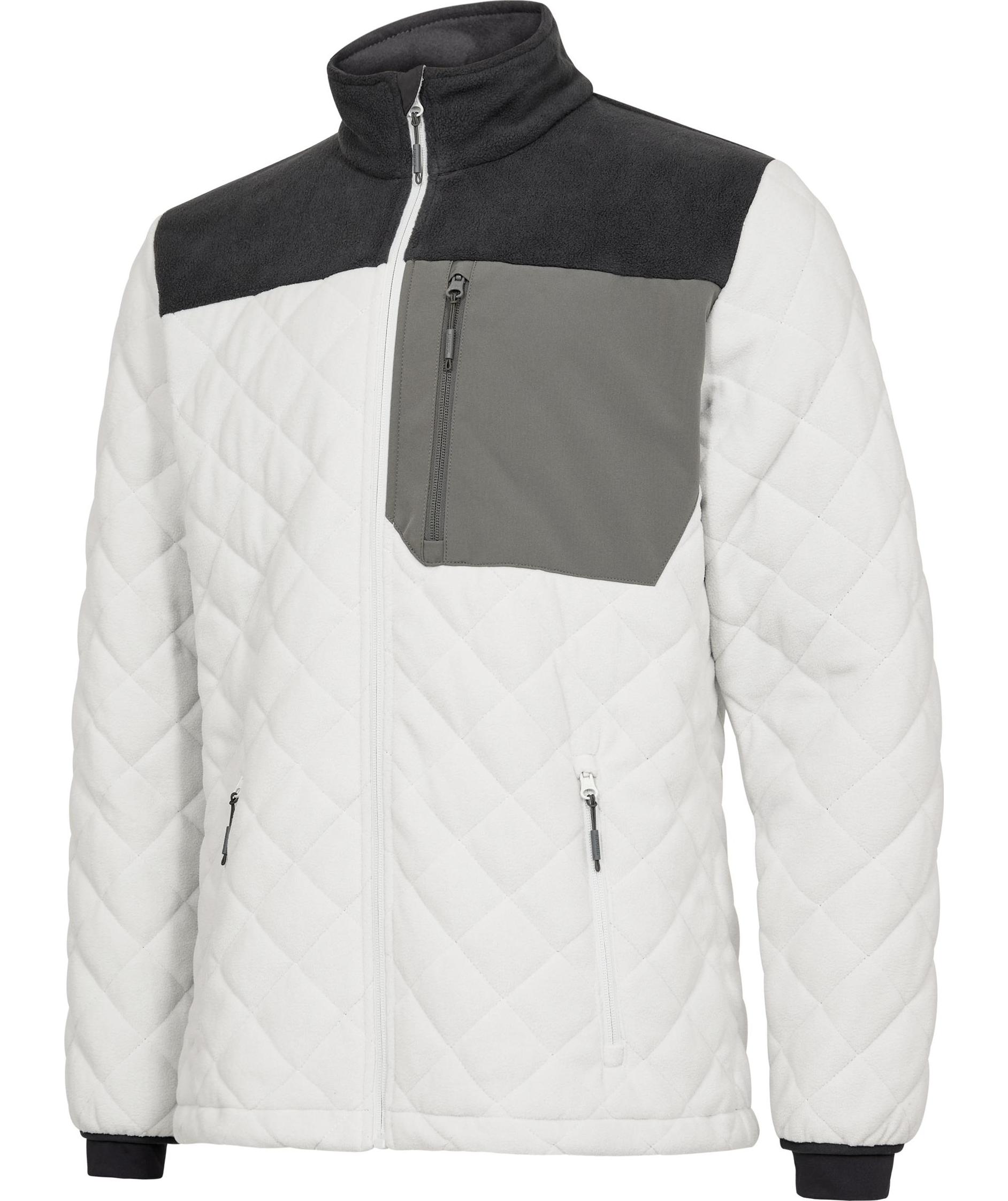 Engel Entire quilted fleece jacket, Bone White/Anthracite Grey, Bone White/Anthracite Grey, large image number 4