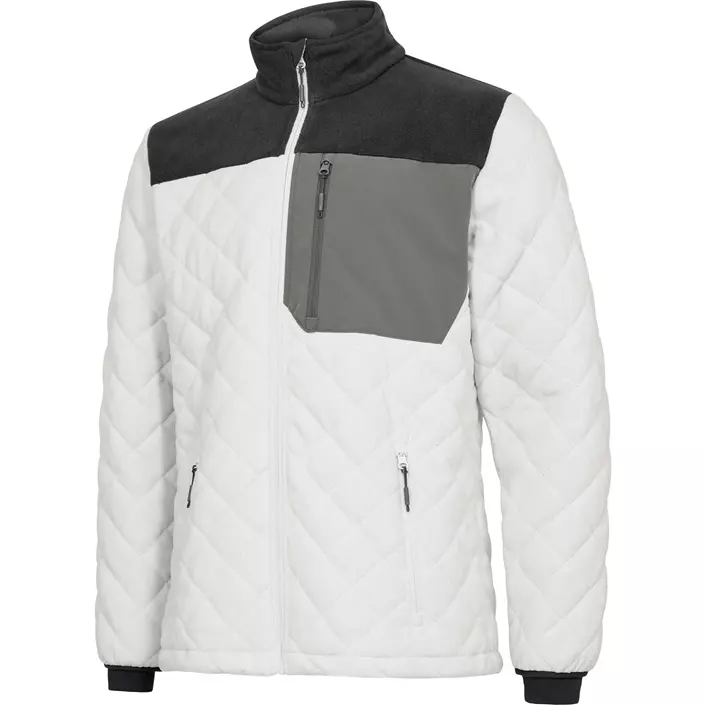 Engel Entire vatteret fleecejakke, Bone White/Anthracite Grey, large image number 4