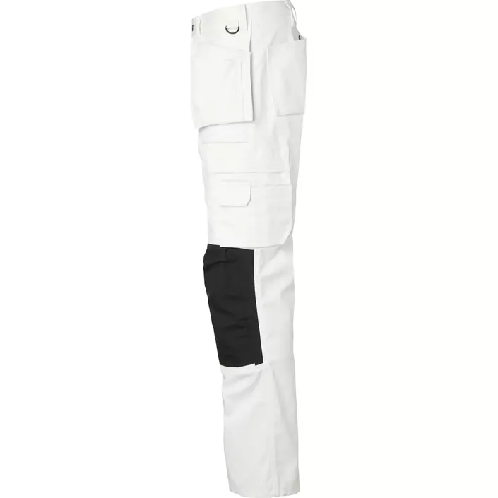 Top Swede craftsman trousers 2515, White/Black, large image number 3
