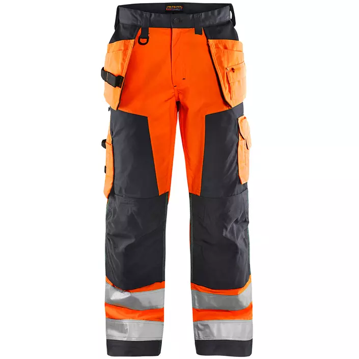 Blåkläder craftsman trousers, Hi-vis orange/Grey, large image number 0