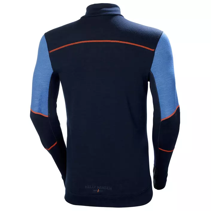 Helly Hansen Lifa half zip undershirt with merino wool, Navy/Stone blue, large image number 2