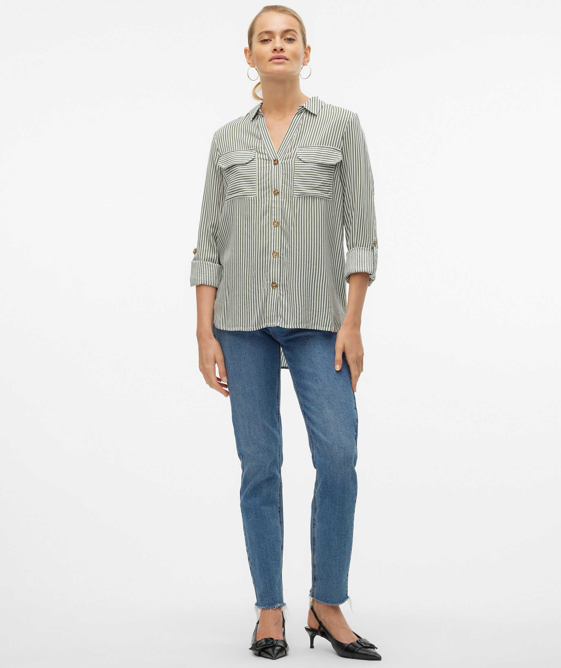 Vero Moda VMBUMPY women's shirt, Laurel Wreath Stripe, large image number 5