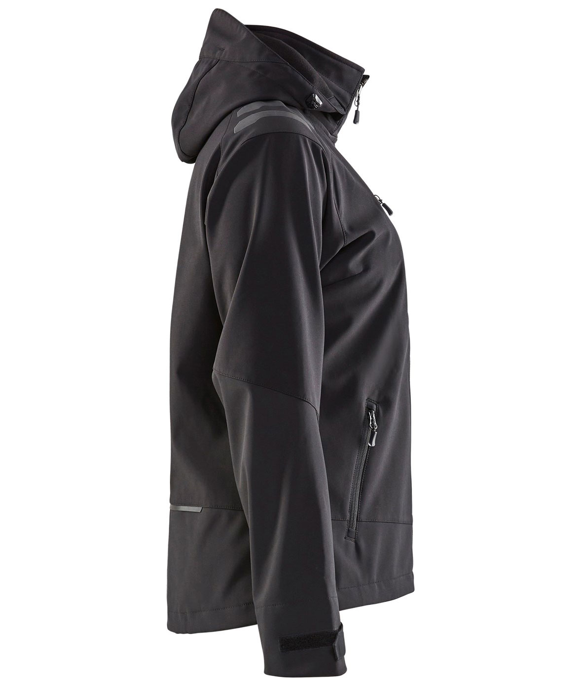 Bl&aring;kl&auml;der softshelljacka full stretch dam, Svart/Gul, large image number 2