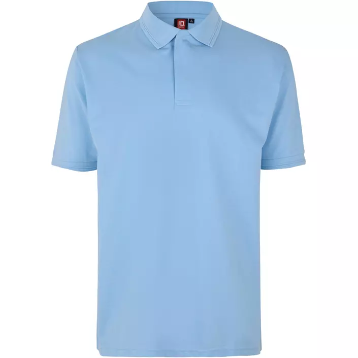 ID PRO Wear Polo T-shirt med trykknapper, Lys Blå, large image number 0