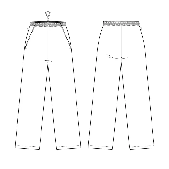 Kentaur unisex trousers with elastic, White, large image number 2